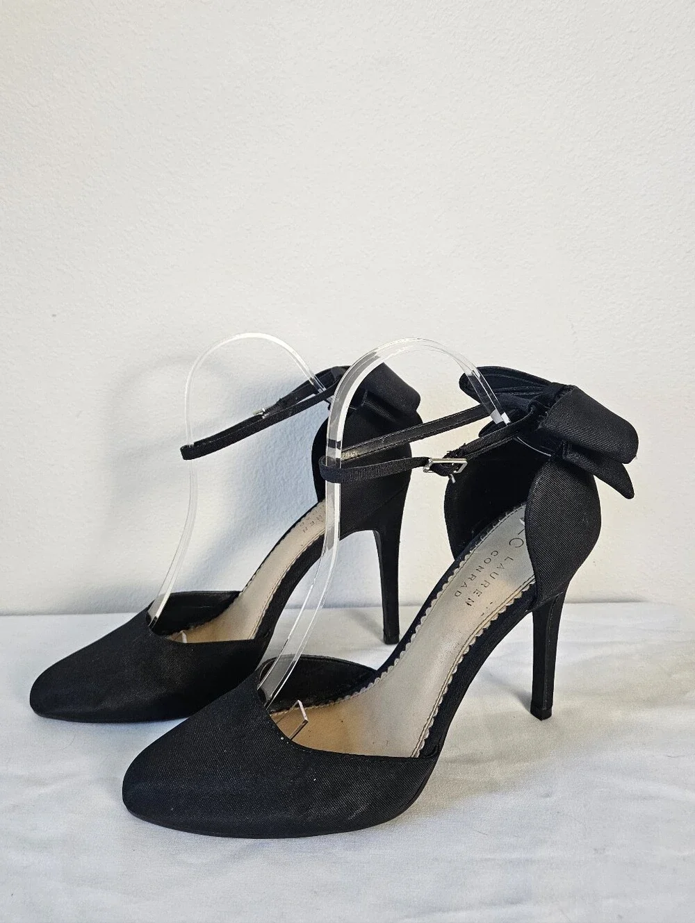 Lauren Conrad Elegant Bow Ankle-Strap Pumps - Black
